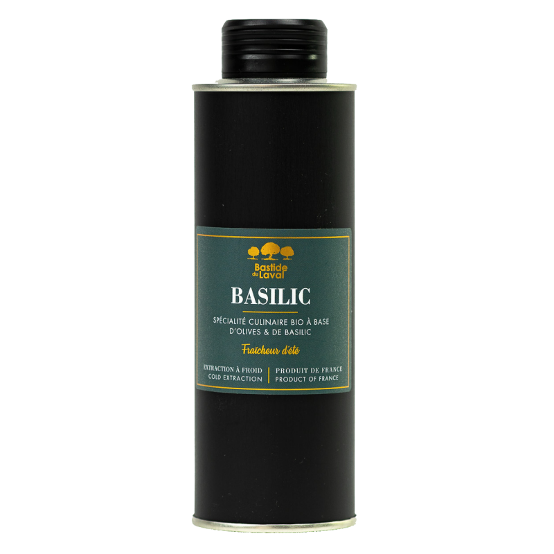 Olive oil with ORGANIC BASILIC