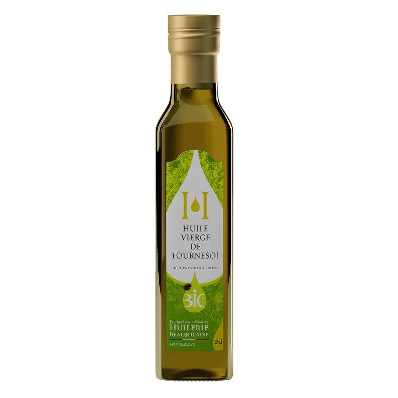 Organic virgin sunflower oil, first cold pressed