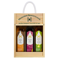 Coffret en bois 3 x 25 cl...