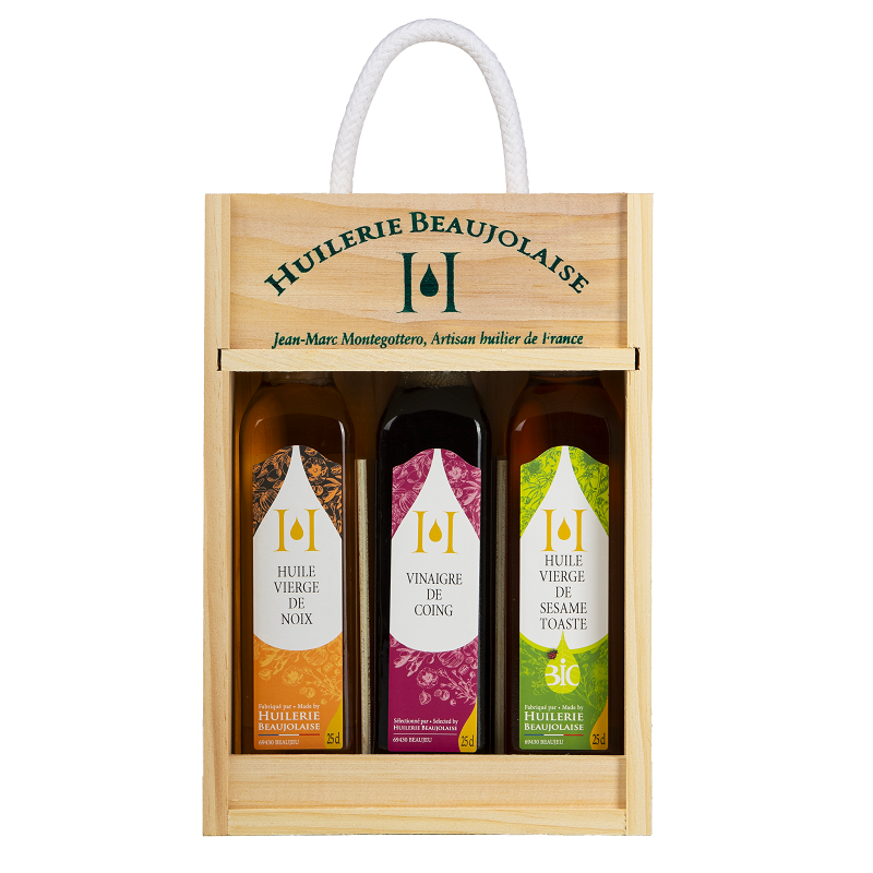 Coffret en bois 3 x 25 cl (vide)